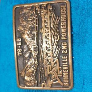 Belt buckle 1976 to 1982 Bonneville dam second powerhouse commemorative.